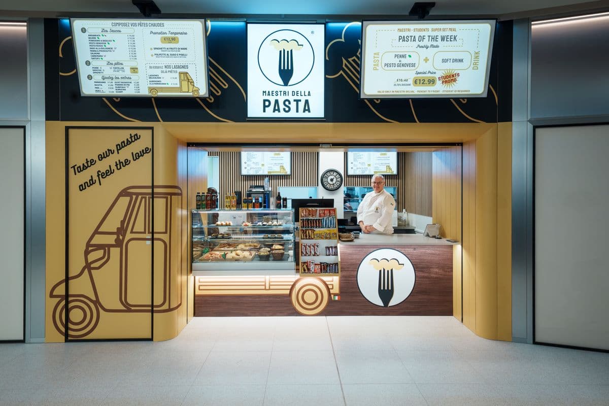 The original Maestri della Pasta Apecar serving fresh pasta