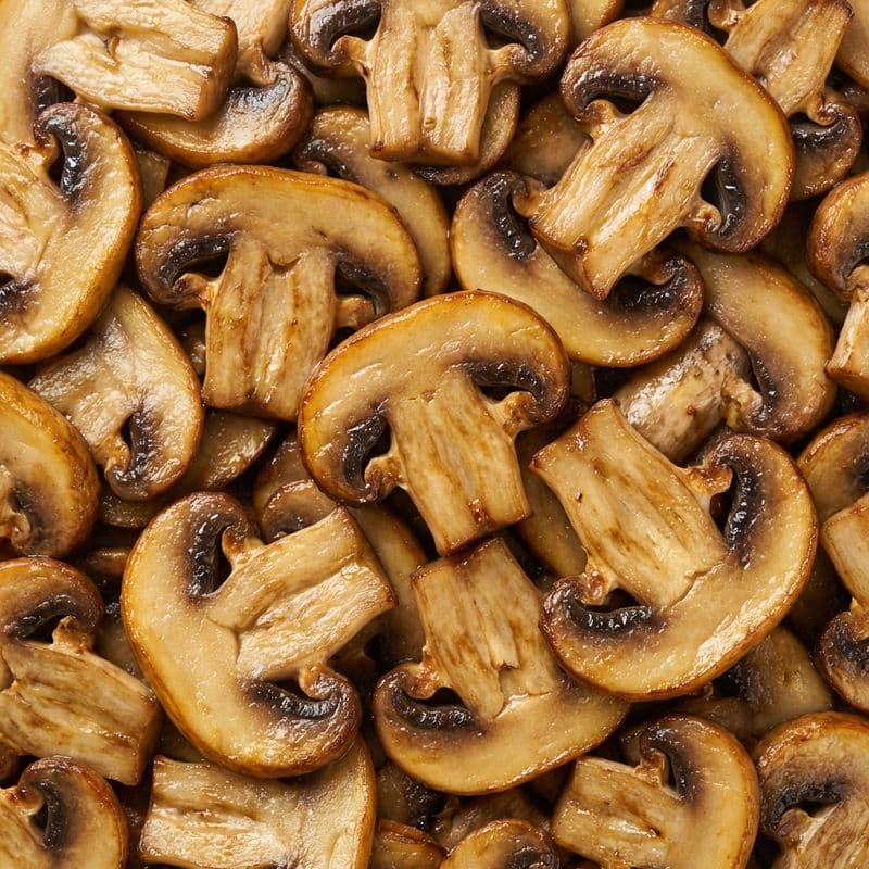 Mushrooms topping texture